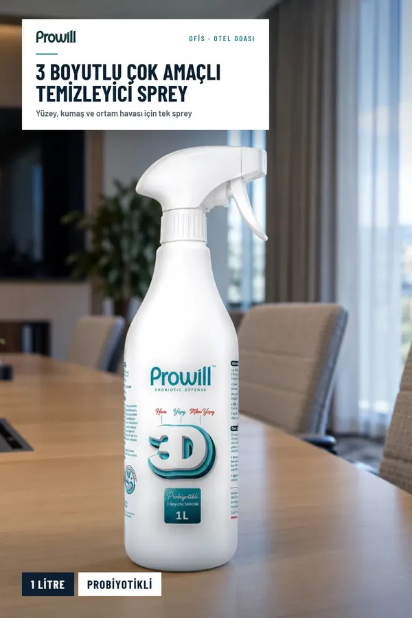 Prowill 3 Boyutlu Çok Amaçlı Temizleyici Sprey 1 L